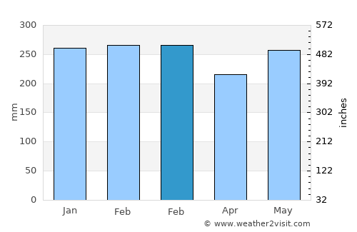 Insrom average rain in February