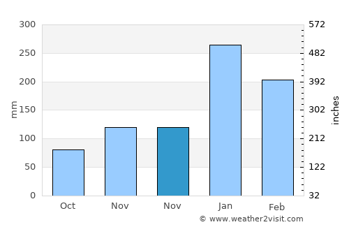 Iracoubo average rain in November