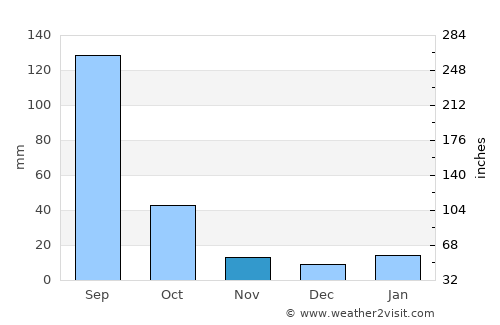 Irapuato average rain in November