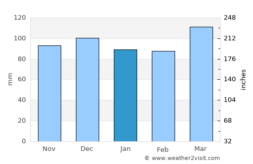 Irvine average rain in January
