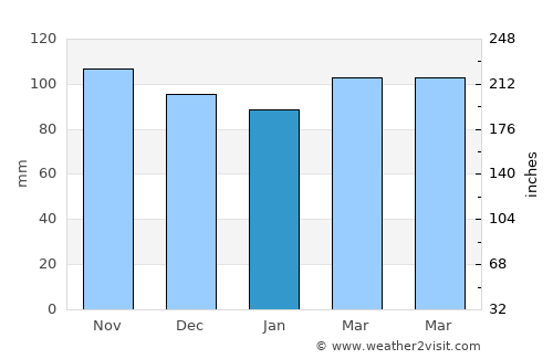 Irvington average rain in January