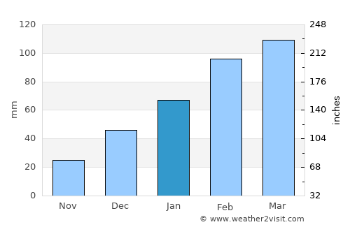 Islamabad average rain in January
