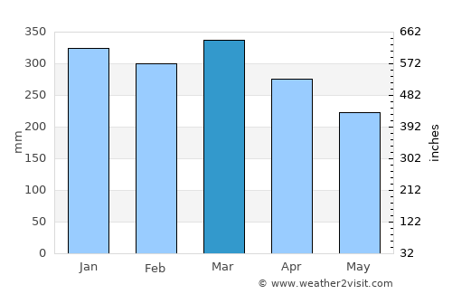 Itacoatiara average rain in March