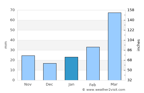 Itānagar average rain in January