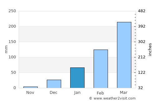 Itapagé average rain in January