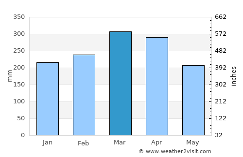 Itapecuru Mirim average rain in March