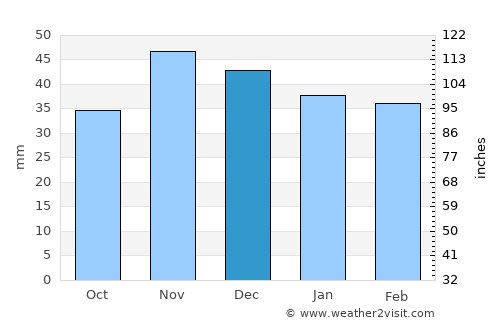 Izvoru average rain in December