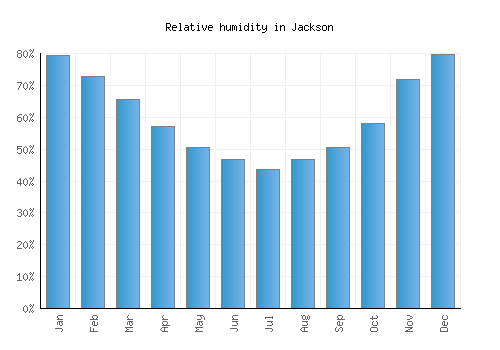 Jackson relative humidity averages