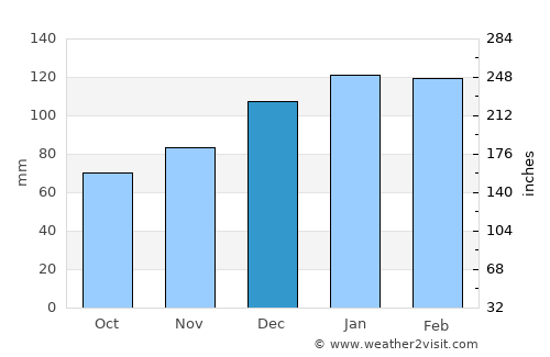 Jackson average rain in December