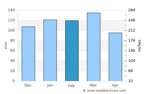 Jackson average rain in February