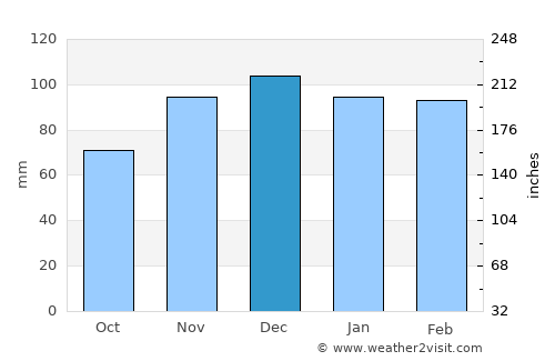 Jackson average rain in December