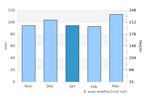 Jackson average rain in January