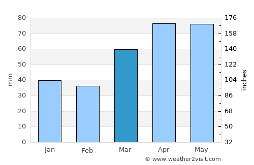 Jackson average rain in March