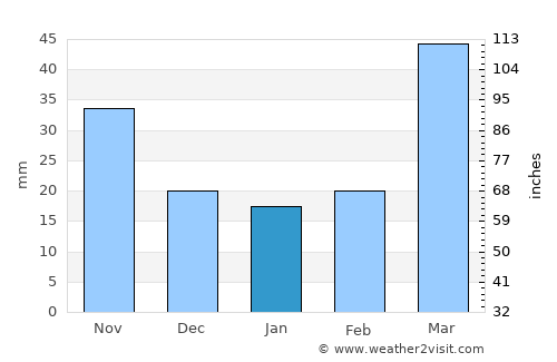 Jackson average rain in January