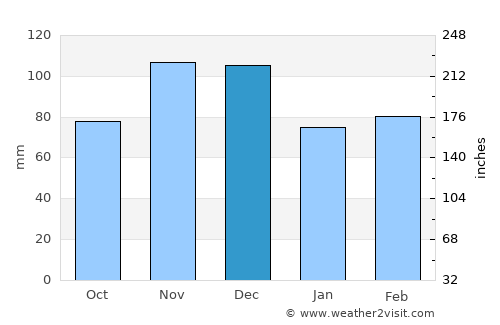 Jackson average rain in December