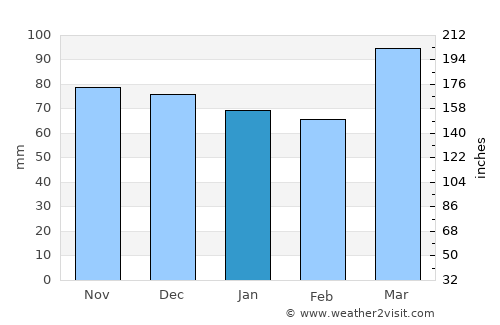 Jackson average rain in January