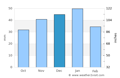 Jackson average rain in December