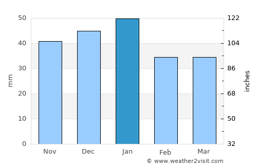 Jackson average rain in January
