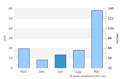 Jaigaon average rain in January