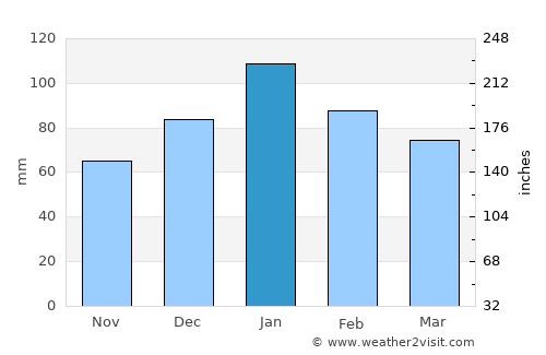 Janeng average rain in January