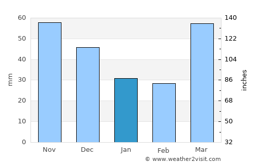 Janesville average rain in January