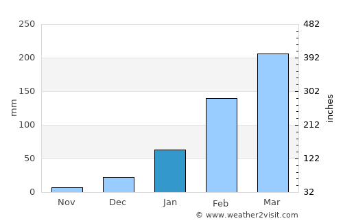 Jardim de Piranhas average rain in January