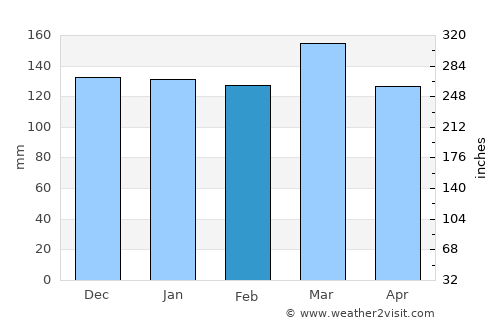 Jasper average rain in February