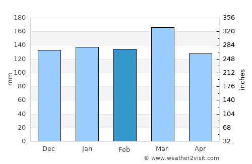 Jasper average rain in February