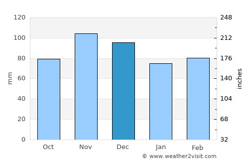 Jasper average rain in December