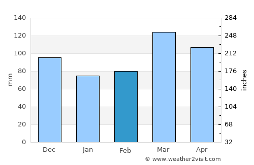 Jasper average rain in February
