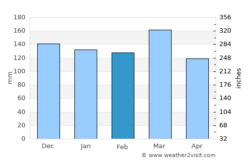 Jasper average rain in February