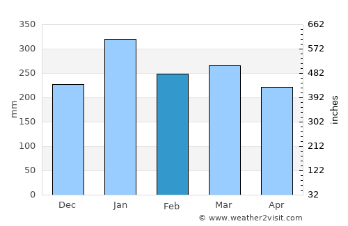 Jayapura average rain in February