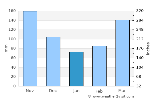 Jinja average rain in January