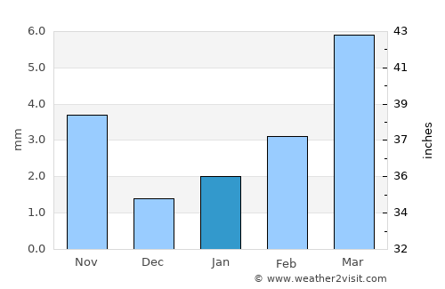 Jodhpur average rain in January