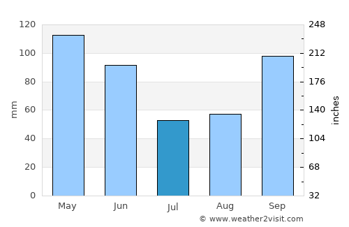 Johnson City average rain in July