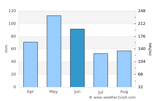 Johnson City average rain in June