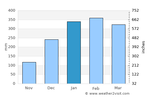 Jombang average rain in January