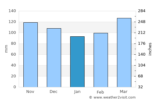 Jonesboro average rain in January