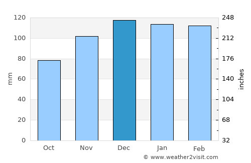 Jonesville average rain in December