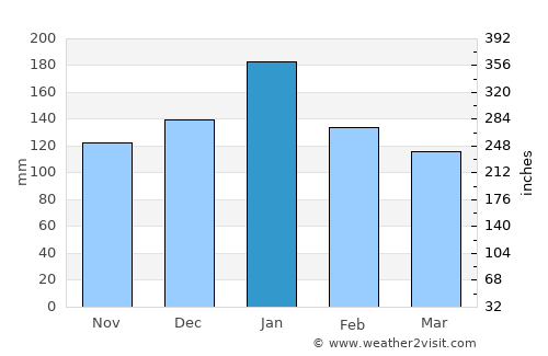 Jorochito average rain in January