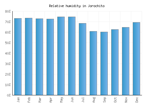Jorochito relative humidity averages