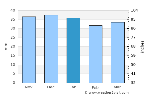 Joseni average rain in January