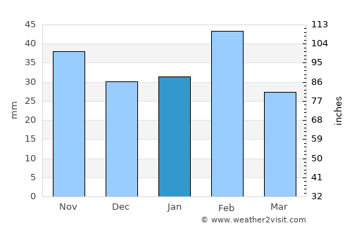 Jourdanton average rain in January