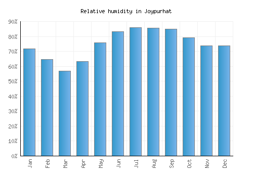 Joypurhat relative humidity averages