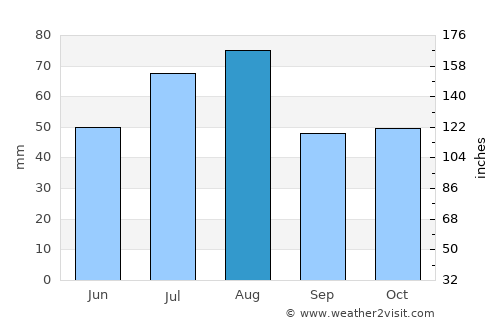 Juan Griego average rain in August