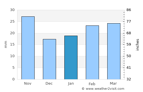 Juárez average rain in January