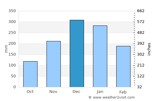 Juatuba average rain in December