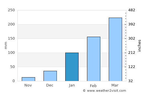 Juàzeirinho average rain in January
