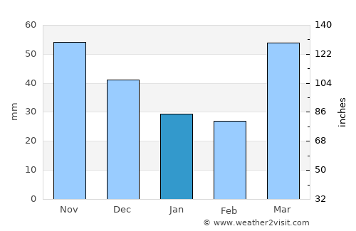 Juneau average rain in January
