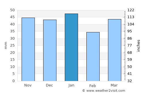 Junee average rain in January